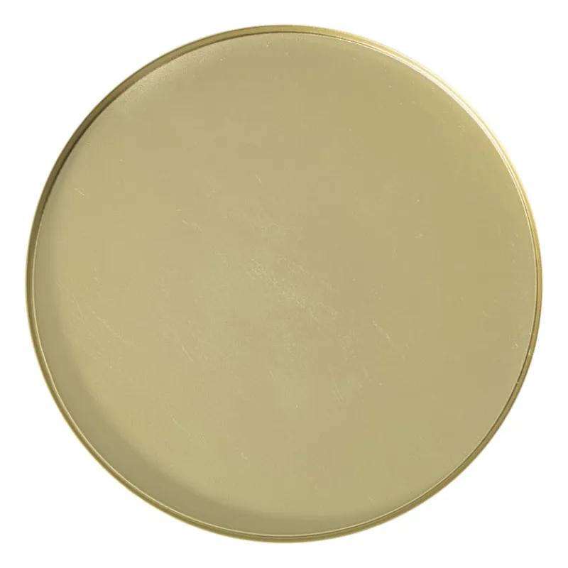 Xenos Kaarsenplateaus-Plateau rond - goud - ø25x1.5 cm