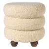 Xenos Poefjes-Poef bubbles - beige - ø38x42 cm