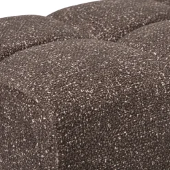 Xenos Poefjes-Poef chenille - donkerbruin -38x66x38 cm