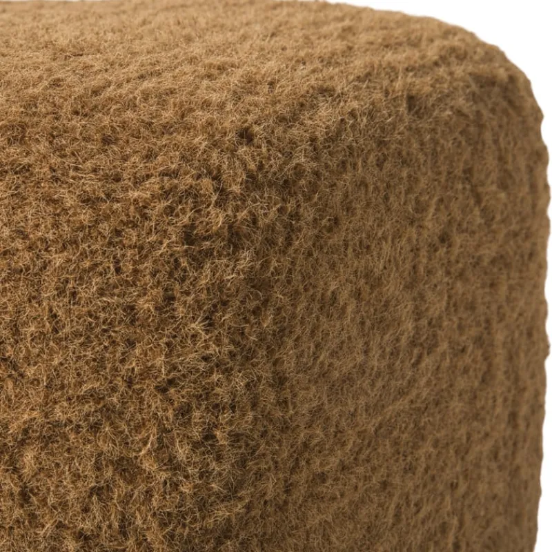 Xenos Poefjes-Poef vilt - bruin - 40x40x40 cm