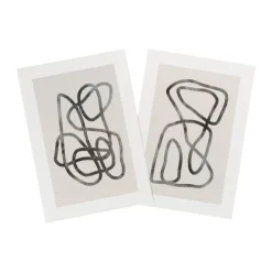 Xenos Posters-Poster abstract 2 - beige/zwart - 13x18 cm