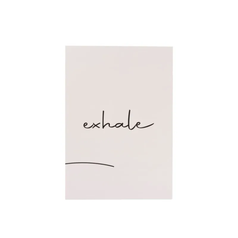 Xenos Posters-Poster exhale - beige/zwart - 13x18 cm