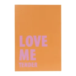 Xenos Posters-Poster love me tender - oranje/roze - 21x30 cm