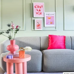 Xenos Posters-Poster met lijst cherry - roze/wit - 30x21 cm