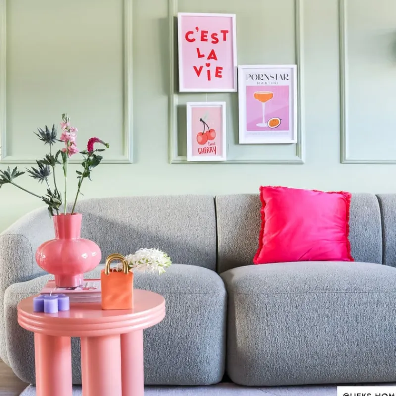 Xenos Posters-Poster met lijst cherry - roze/wit - 30x21 cm