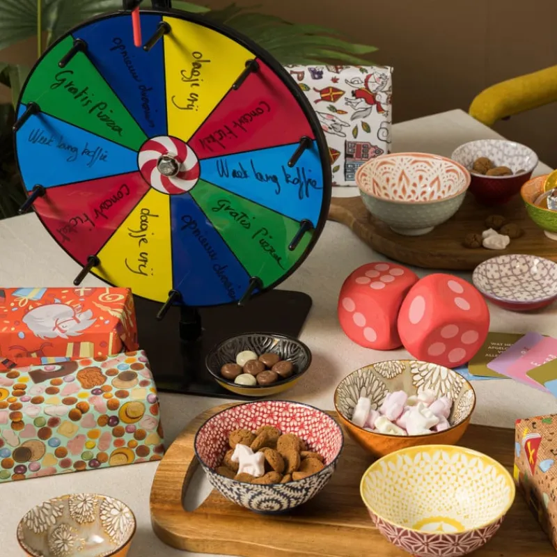 Xenos Spellen|Drankspellen-Prijzenrad met stift - ø35x48.2 cm