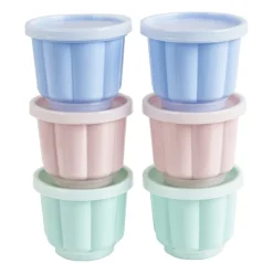 Xenos Bakgerei|Bakvormen-Puddingvormen - pastel - set van 6