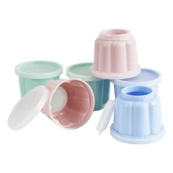 Xenos Bakgerei|Bakvormen-Puddingvormen - pastel - set van 6
