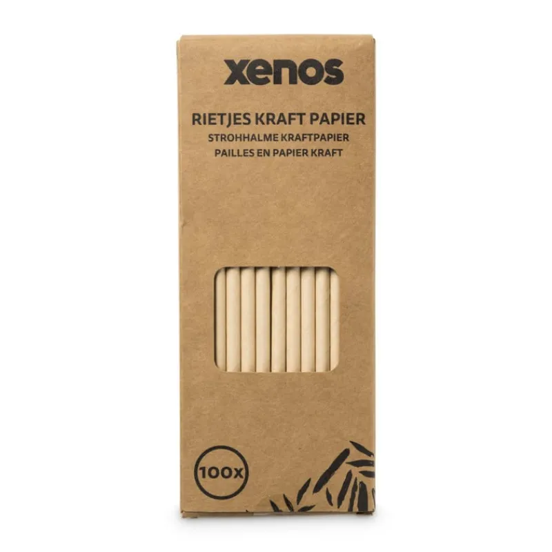 Xenos Rietjes-Rietjes kraftpapier - 100 stuks