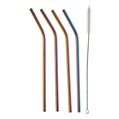 Xenos Rietjes-Rietjes RVS - regenboog - set van 4
