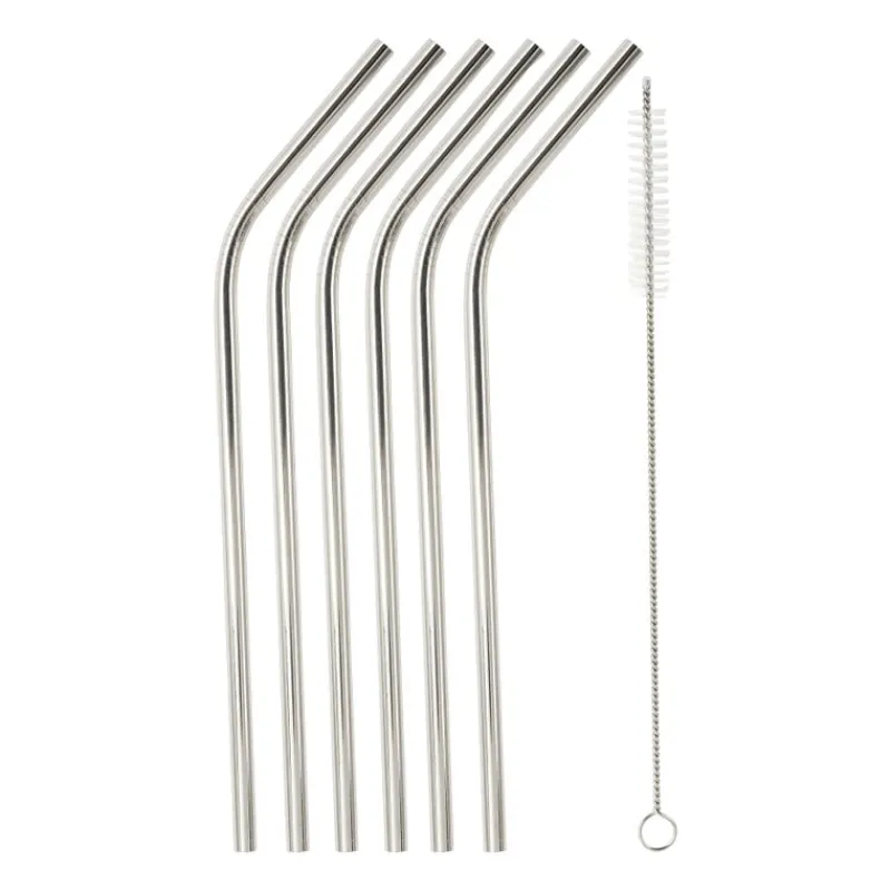 Xenos Rietjes-Rietjes RVS - zilver - set van 6