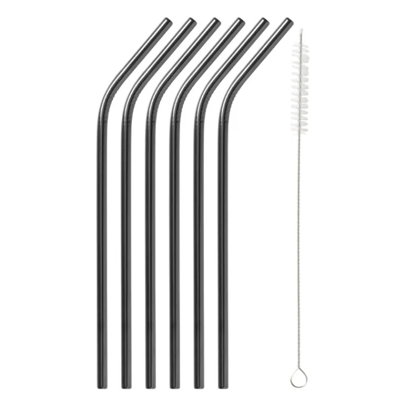 Xenos Rietjes-Rietjes RVS - zwart - set van 6