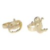 Xenos Verkleedaccessoires-Ring halloween - set van 2 - goudkleurig