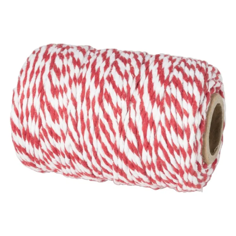 Xenos Keukengerei-Rollade touw - rood/wit - 45 m