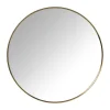 Xenos Wandspiegels-Ronde spiegel - ø50 cm - goud metalen lijst