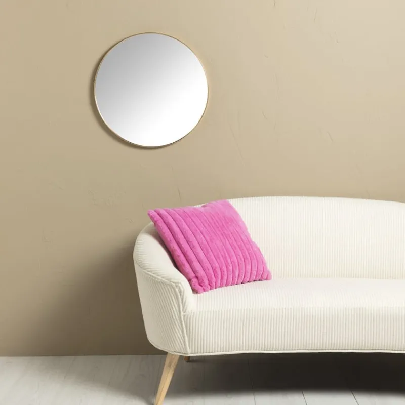 Xenos Wandspiegels-Ronde spiegel - ø50 cm - goud metalen lijst