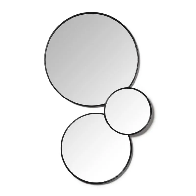 Xenos Wandspiegels-Ronde spiegel - ø40 cm - metalen lijst