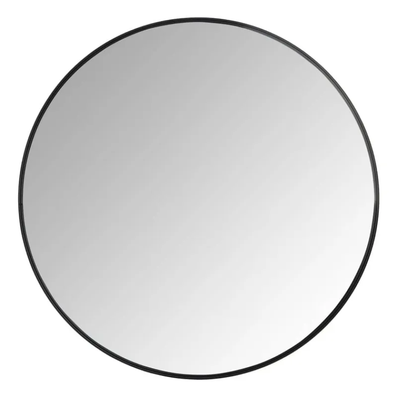 Xenos Kerstcadeaus|Wandspiegels-Ronde spiegel - ø80 cm - metalen lijst