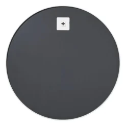 Xenos Wandspiegels-Ronde spiegel met beige lijst - ø70 cm