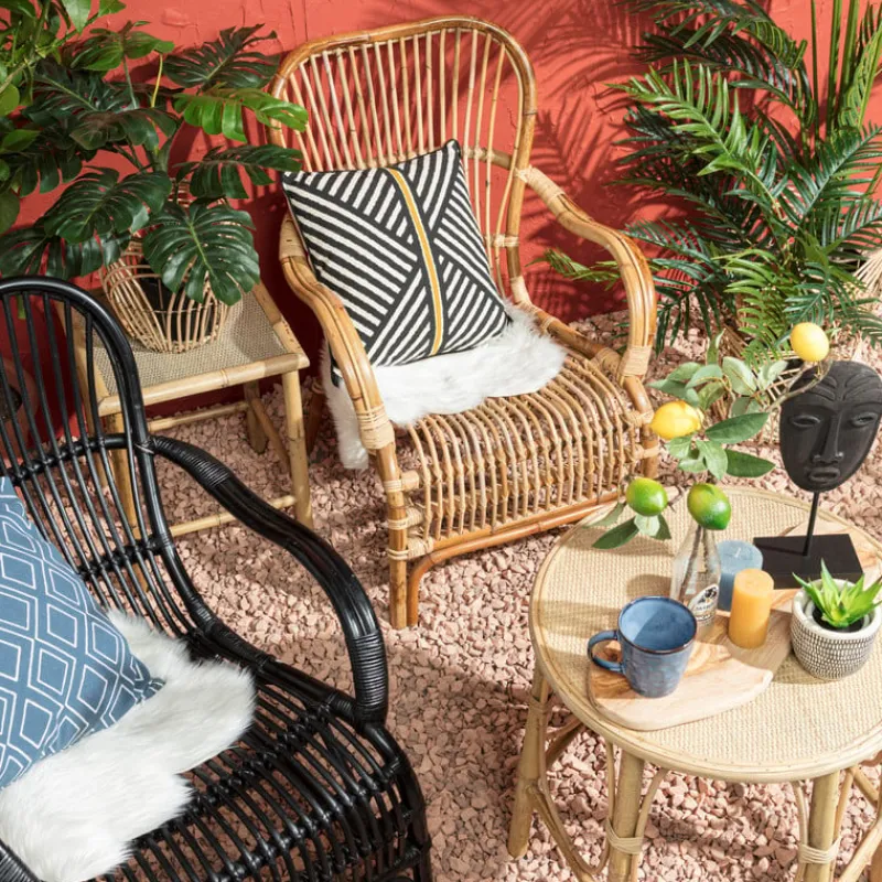 Xenos Fauteuils-Rotan fauteuil Bandung - naturel - 83x69x84 cm