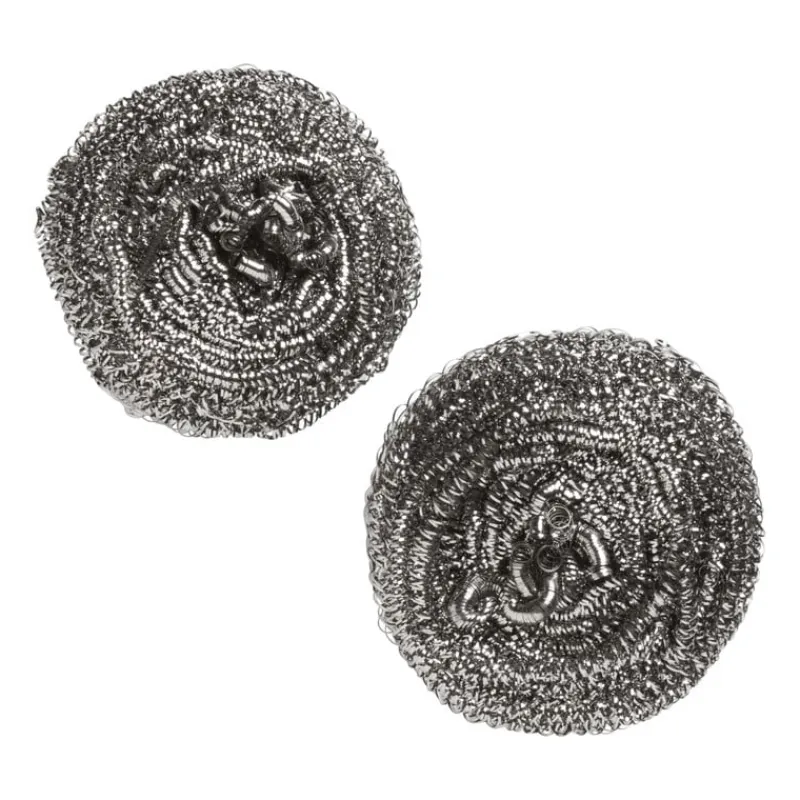 Xenos Schuursponsjes-RVS pannenspons - set van 2