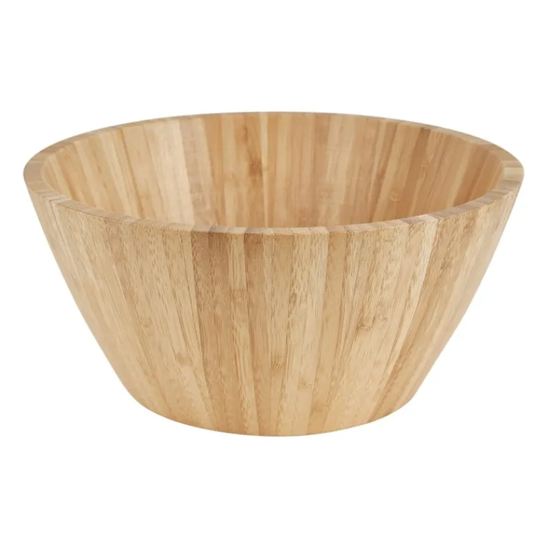 Xenos Buitenservies|Schalen-Saladeschaal bamboe - ⌀26 cm