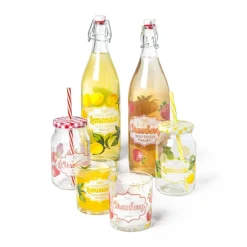 Xenos Buitenservies|Waterglazen-Sapglas aardbei - 220 ml