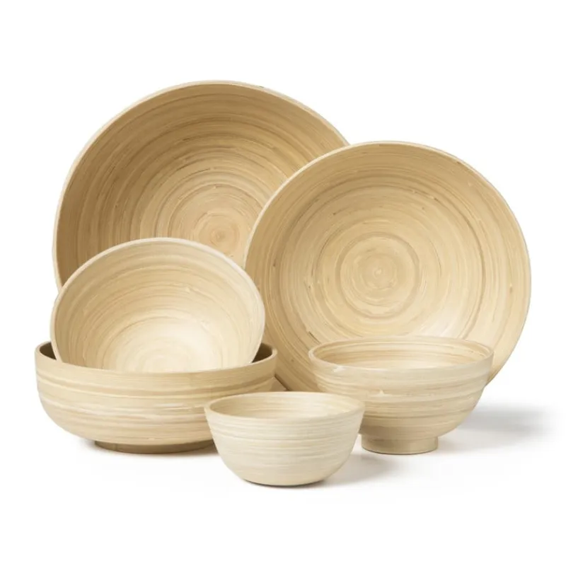 Xenos Buitenservies|Schalen-Schaal bamboe - ⌀20 cm