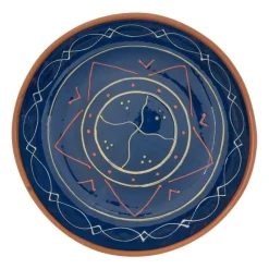 Xenos Schalen-Schaal Fiesta - blauw - 27 cm