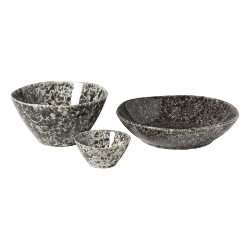 Xenos Schalen-Schaal Roots - zwart/wit - ø28x5.8 cm