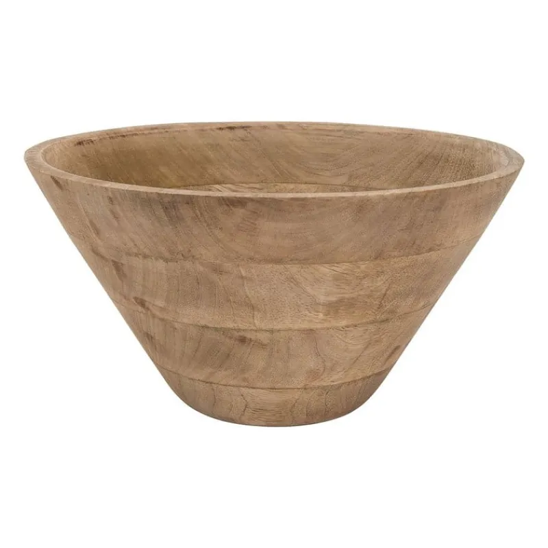 Xenos Buitenservies|Schalen-Schaal van mangohout - 26 cm