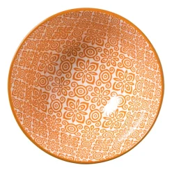 Xenos Tapasservies|Schalen-Schaaltje Anke klein - groen/oranje - ø9x4.6 cm