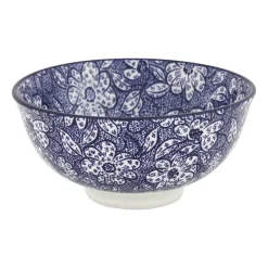 Xenos Schalen|Kommen-Schaaltje blue print - botanic - ⌀12 cm