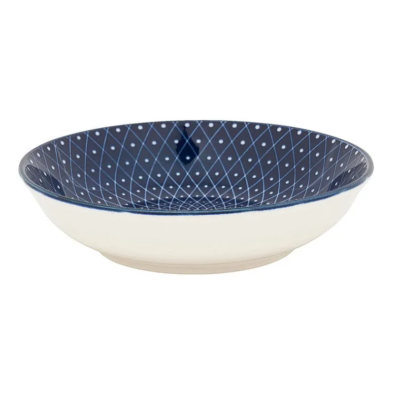 Xenos Tapasservies|Schalen-Schaaltje blue print - diamonds - ⌀14 cm