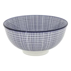 Xenos Schalen|Kommen-Schaaltje blue print - stripes - ⌀12 cm