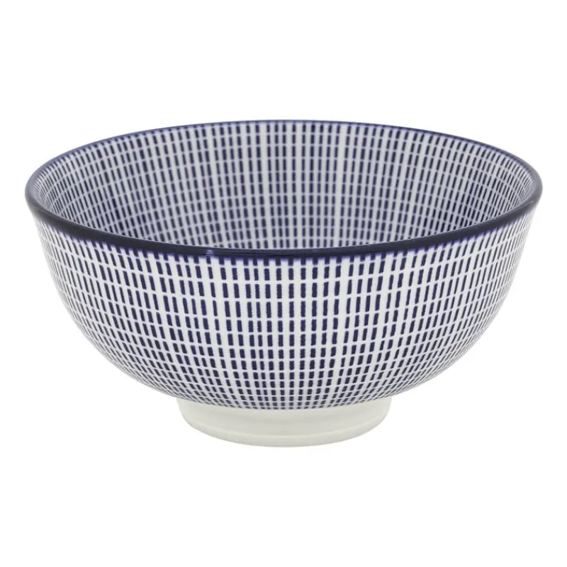 Xenos Schalen|Kommen-Schaaltje blue print - stripes - ⌀12 cm
