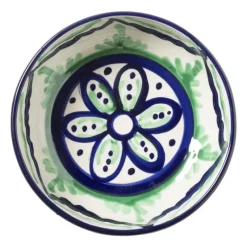Xenos Schalen-Schaaltje flor plat - groen/blauw - ø14 cm