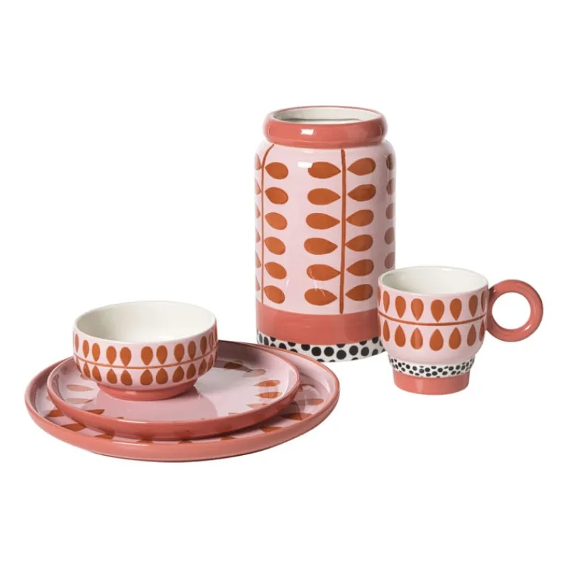 Xenos Schalen|Kerstservies-Schaaltje jolie - roze - ø12x5.8 cm