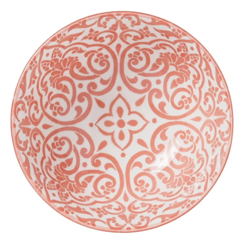 Xenos Tapasservies|Schalen-Schaaltje Nora - groen/roze - ø12.3x5.8 cm