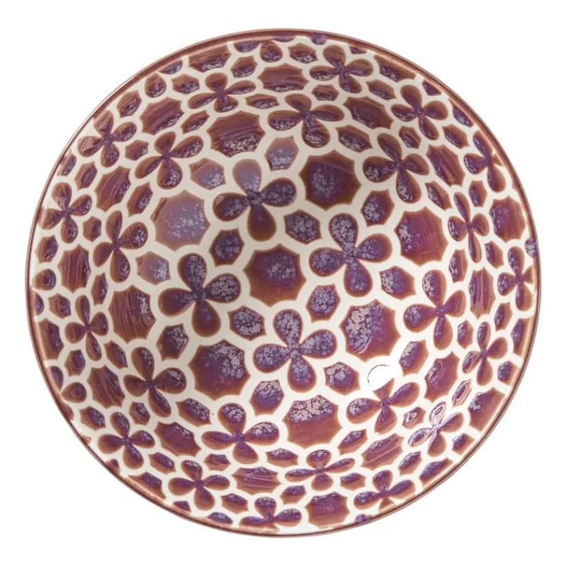 Xenos Tapasservies|Schalen-Schaaltje Nore groot - paars/geel - ø15.8x7.3 cm