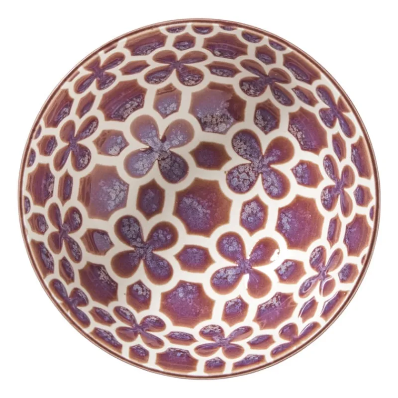 Xenos Tapasservies|Schalen-Schaaltje Nore middel - paars/geel - ø12.3x5.8 cm