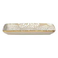 Xenos Sushi Servies|Tapasservies-Schaaltje Nori rechthoekig - blauw/geel - 2x20.5x11 cm