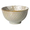 Xenos Sushi Servies|Tapasservies-Schaaltje Nori rond - blauw/geel - ø10.5x5.8 cm