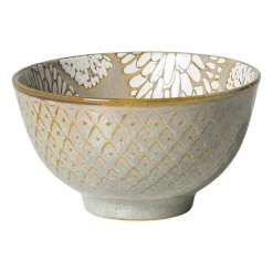 Xenos Sushi Servies|Tapasservies-Schaaltje Nori rond - blauw/geel - ø10.5x5.8 cm