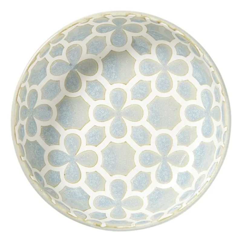 Xenos Sushi Servies|Tapasservies-Schaaltje Nori rond - lichtblauw/wit - ø12x3.5 cm