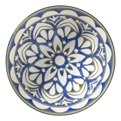 Xenos Tapasservies|Schalen-Schaaltje Rene groot - groen/blauw - ø15.8x7.3 cm