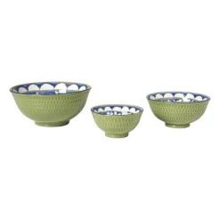 Xenos Tapasservies|Schalen-Schaaltje Rene klein - groen/blauw - ø9.2x4.8 cm