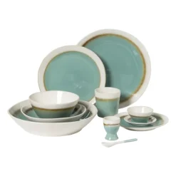 Xenos Schalen-Schaaltje Roots - turquoise - ø15.7x8.2 cm