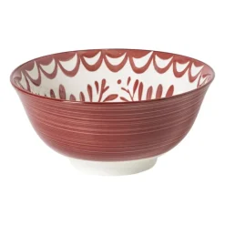 Xenos Schalen-Schaaltje sterre groot - rood/wit - ø15.5x7 cm