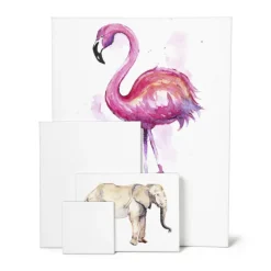 Xenos Schildersdoeken-Schildersdoek canvas - 20x20 cm - set van 3